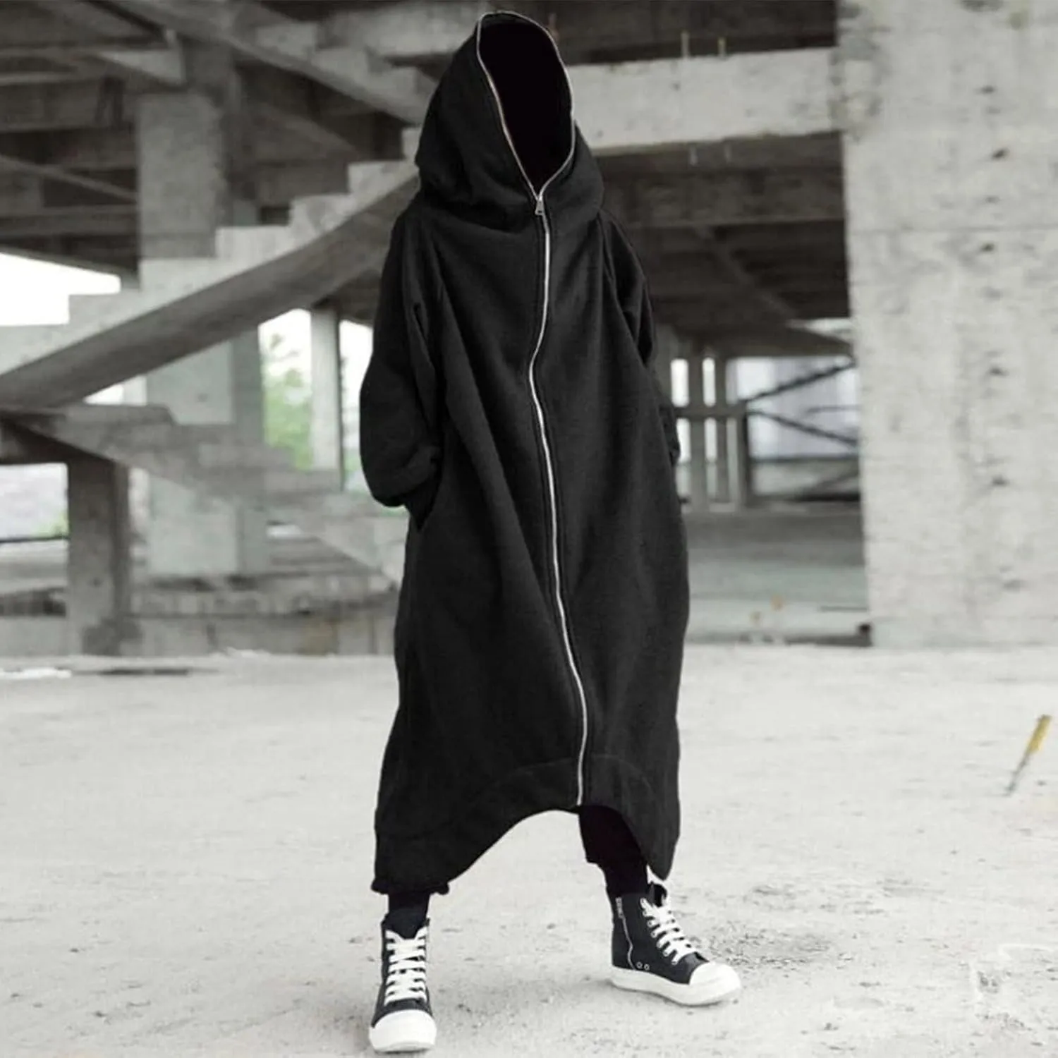 LCMTWX Men's Hooded Fleece Sweatshirt Loose Solid Hooded Sweater Top Midweight Fleece Sweatshirt Pullover & Full Zip