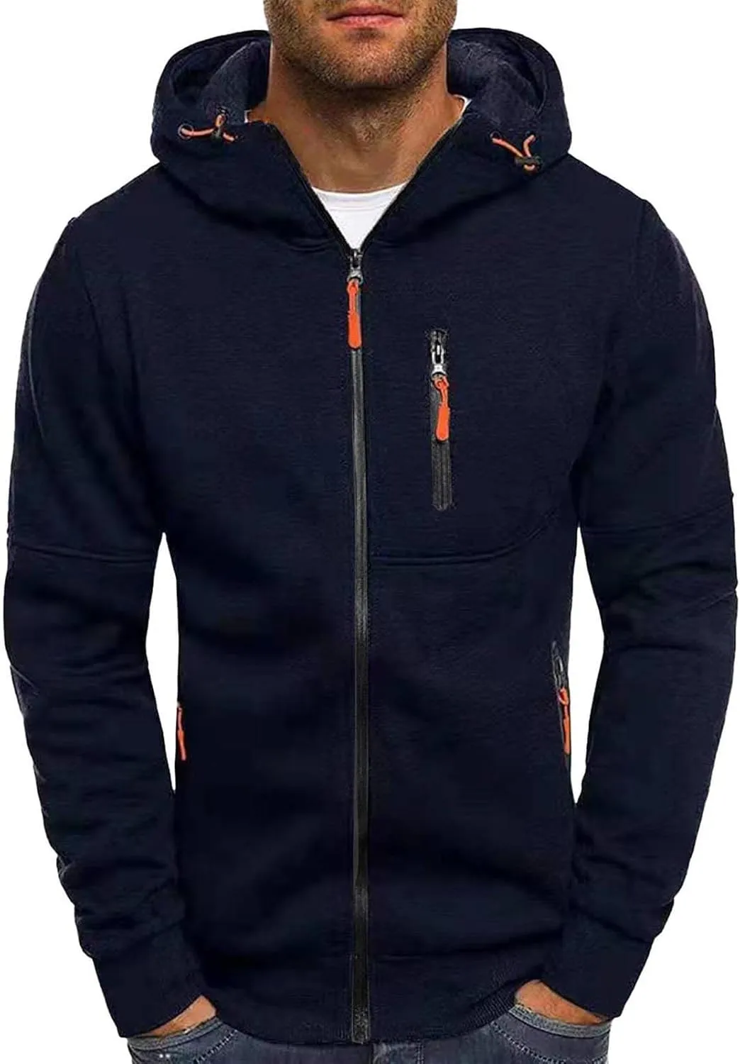 LCMTWX Mens Hoodies And Winter Casual Loose Solid Hooded Sweater Top Pullover Hooded Sweatshirt for Men Unisex Cool