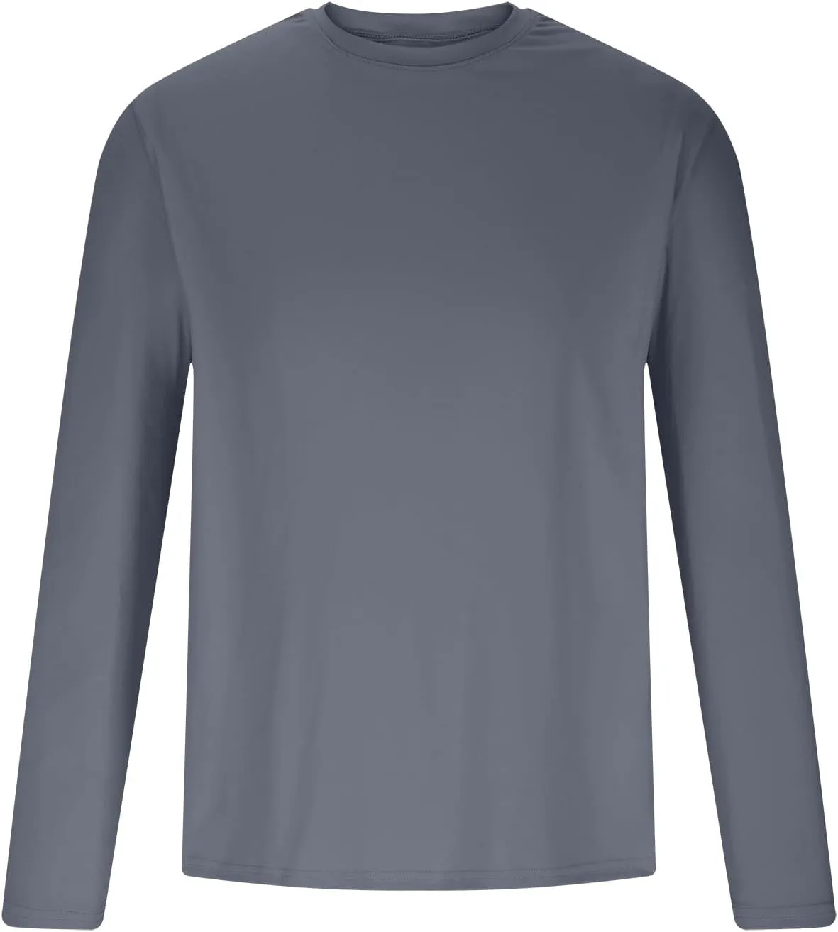 Men Long Sleeve Shirts Sun Protective Summer T Shirts Crew Neck Hiking Tee Shirts Comfy Breathable Tees for Running