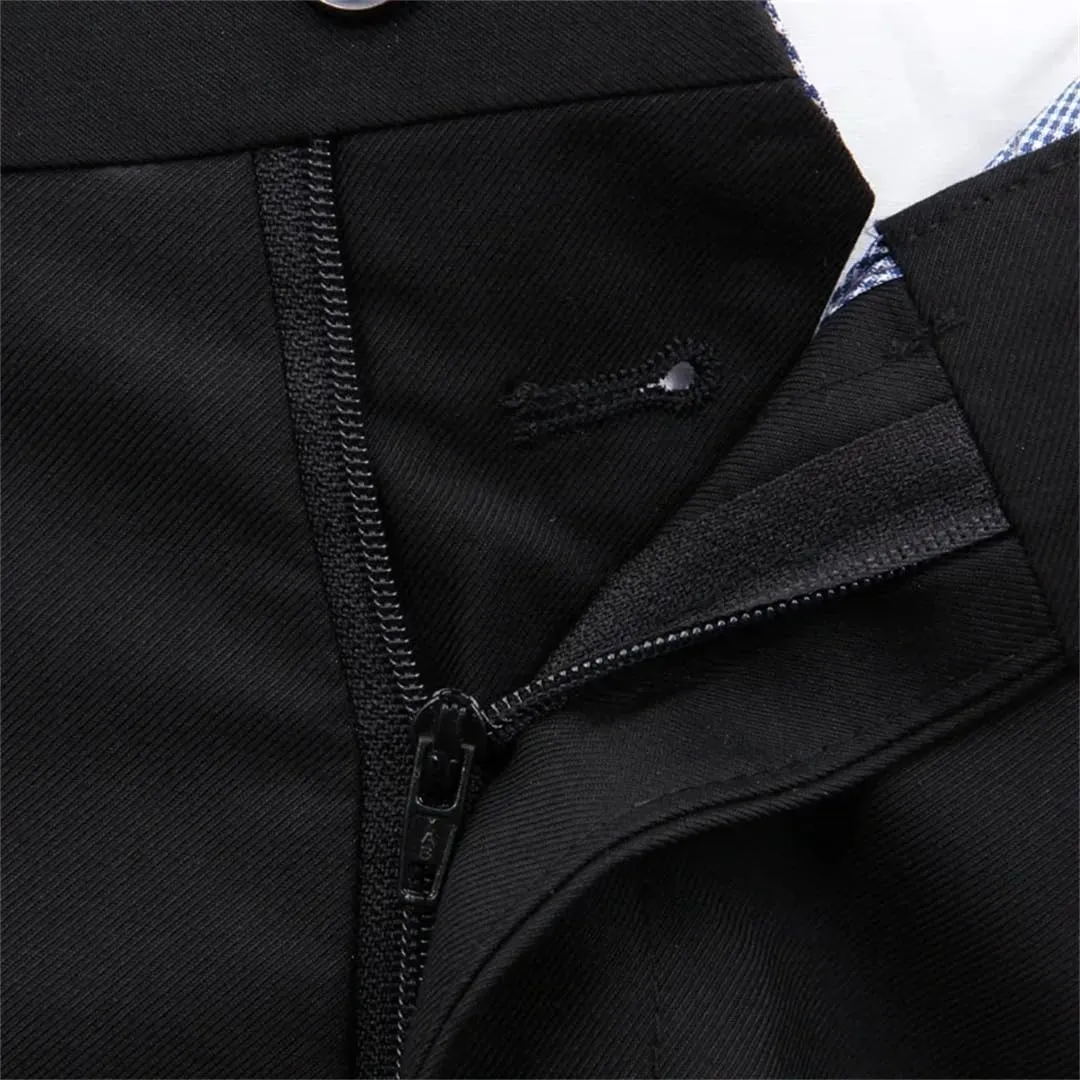Men's Business Office Suit Pants Solid Color Pants Formal Wedding Dress Trousers