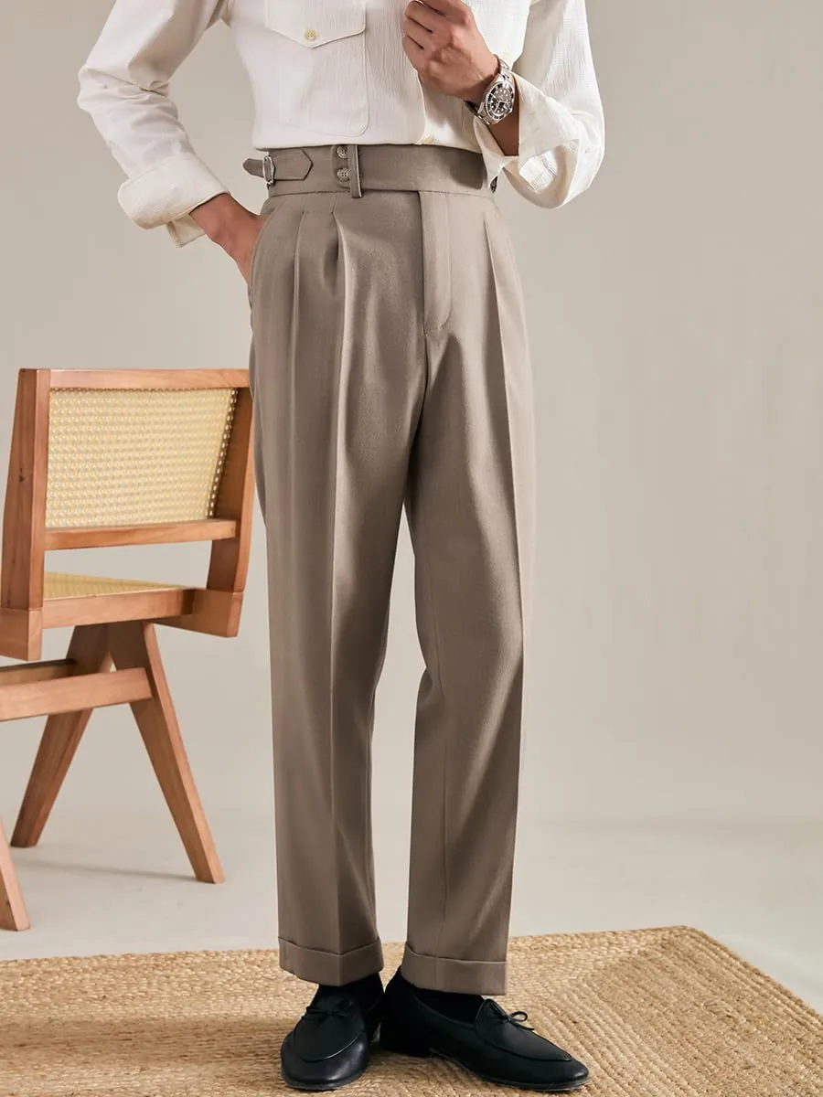 Men's Business Pants Versatile Italian Casual Straight Formal Classic Fit Dress Pants Trousers