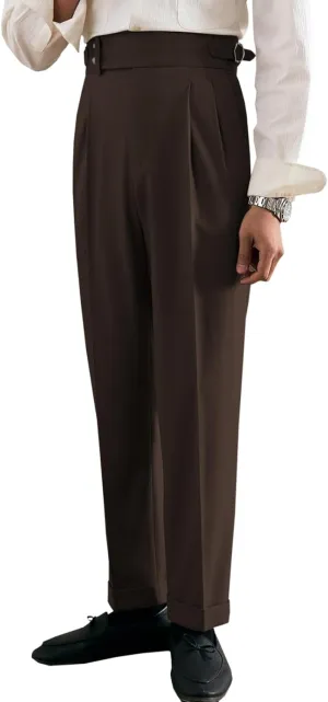 Men's Business Pants Versatile Italian Casual Straight Formal Classic Fit Dress Pants Trousers