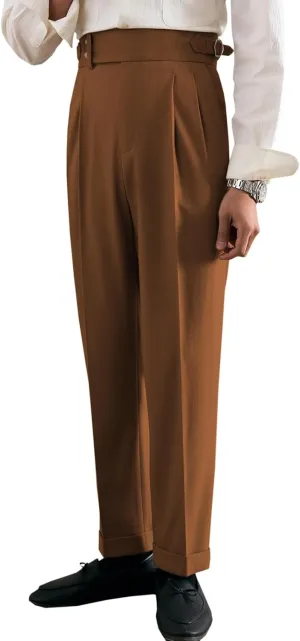 Men's Business Pants Versatile Italian Casual Straight Formal Classic Fit Dress Pants Trousers