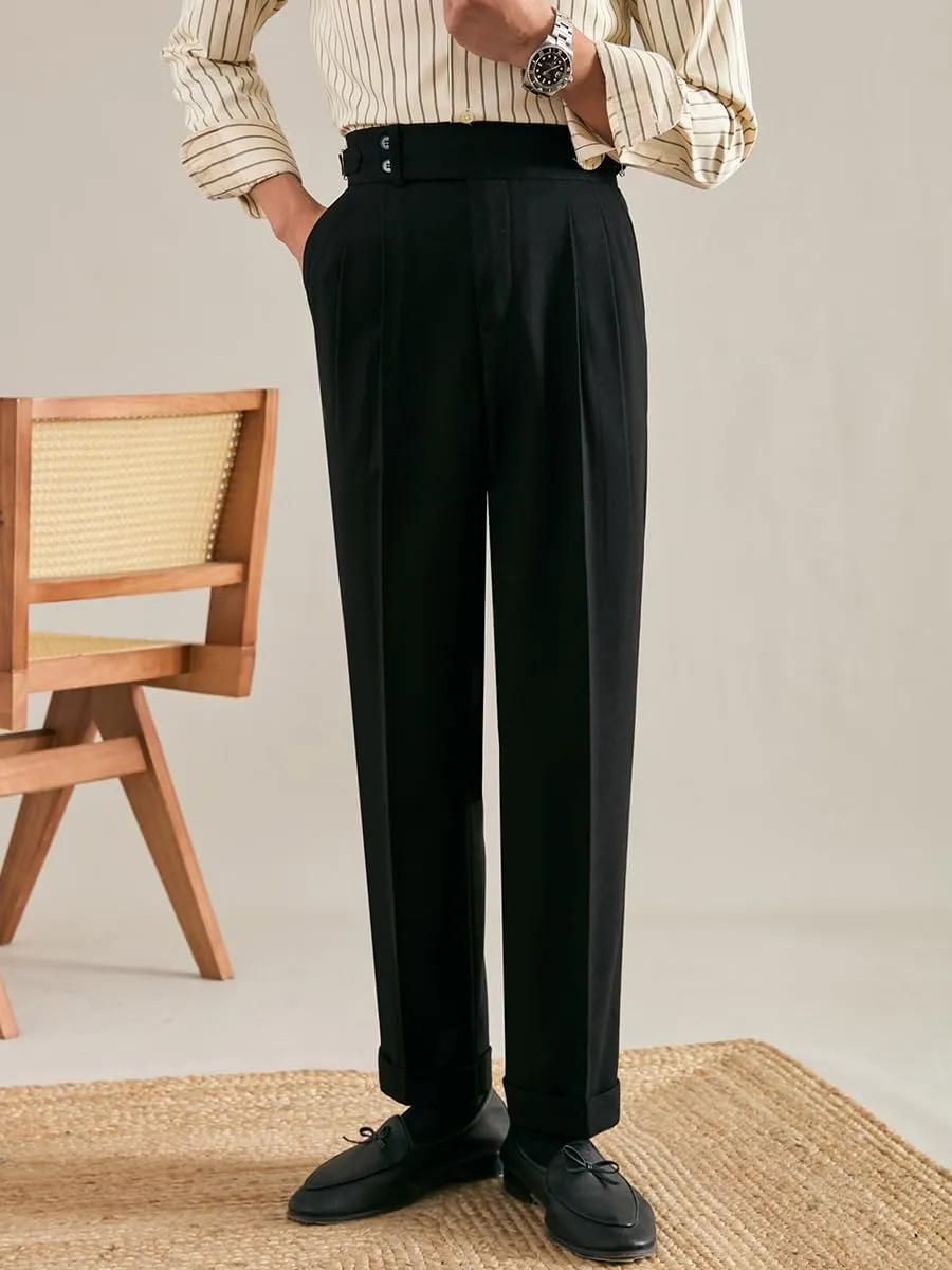 Men's Business Pants Versatile Italian Casual Straight Formal Classic Fit Dress Pants Trousers