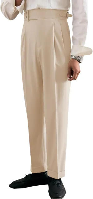 Men's Business Pants Versatile Italian Casual Straight Formal Classic Fit Dress Pants Trousers