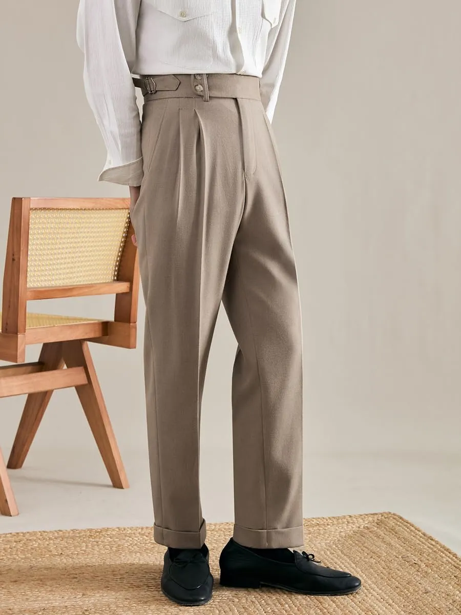 Men's Business Pants Versatile Italian Casual Straight Formal Classic Fit Dress Pants Trousers