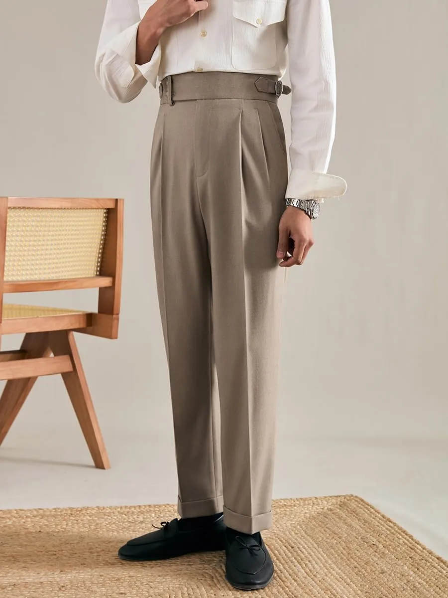 Men's Business Pants Versatile Italian Casual Straight Formal Classic Fit Dress Pants Trousers