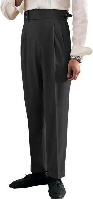 Men's Business Pants Versatile Italian Casual Straight Formal Classic Fit Dress Pants Trousers