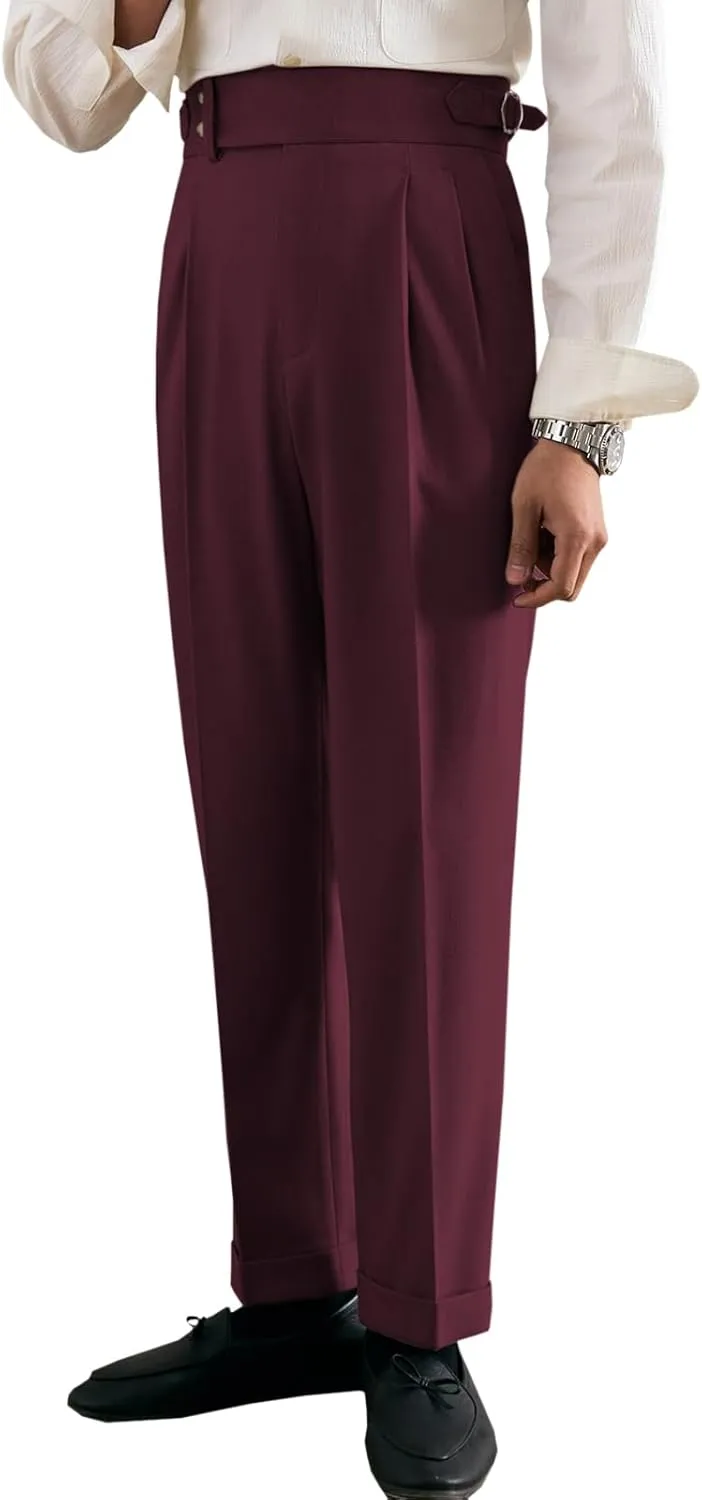 Men's Business Pants Versatile Italian Casual Straight Formal Classic Fit Dress Pants Trousers