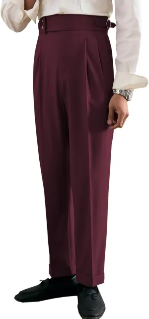 Men's Business Pants Versatile Italian Casual Straight Formal Classic Fit Dress Pants Trousers