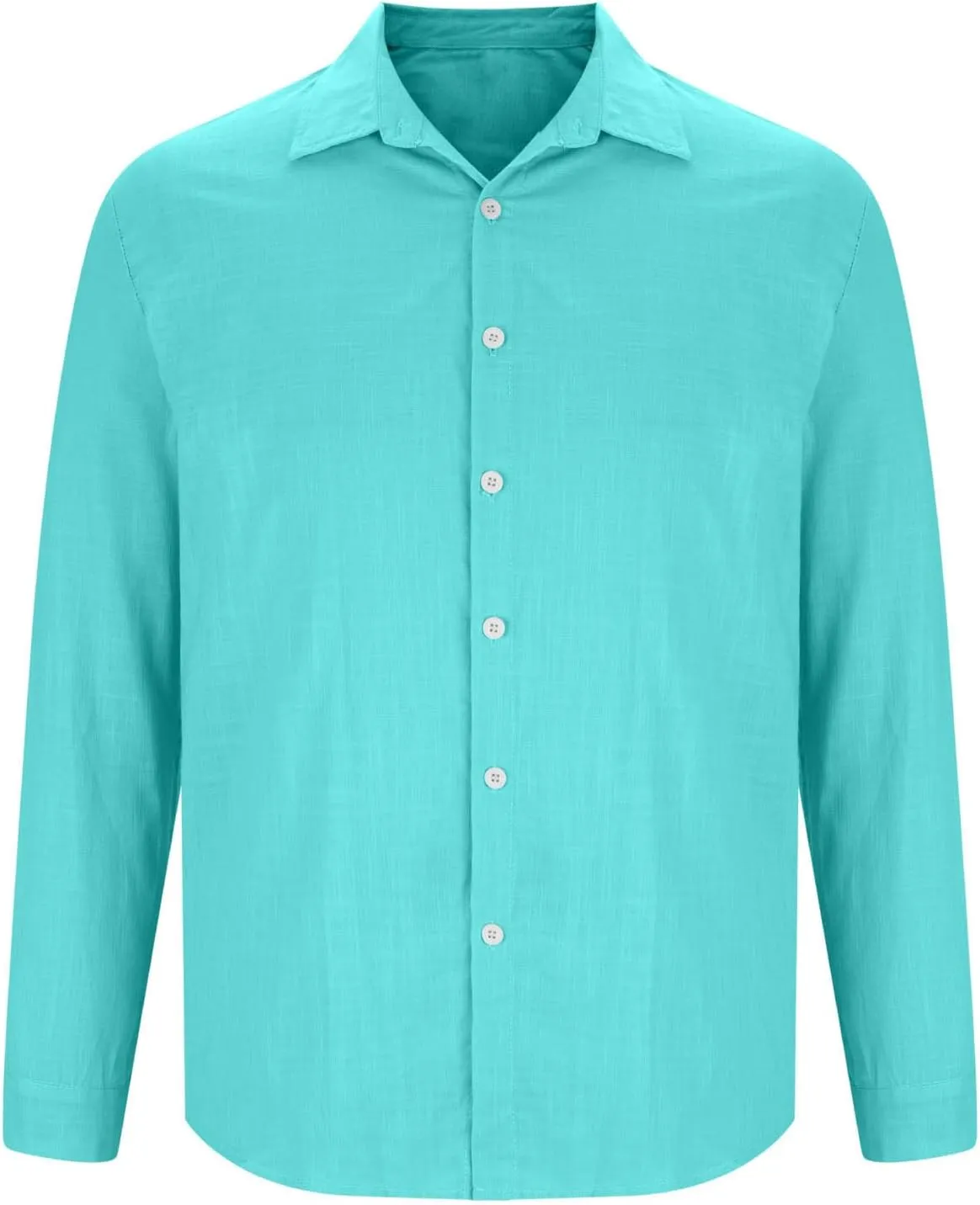 Mens Casual Linen Shirts 2025 Trendy Long Sleeve Button Down Lapel Summer Fashion Beach Outfit Baggy Vacation Tee Top