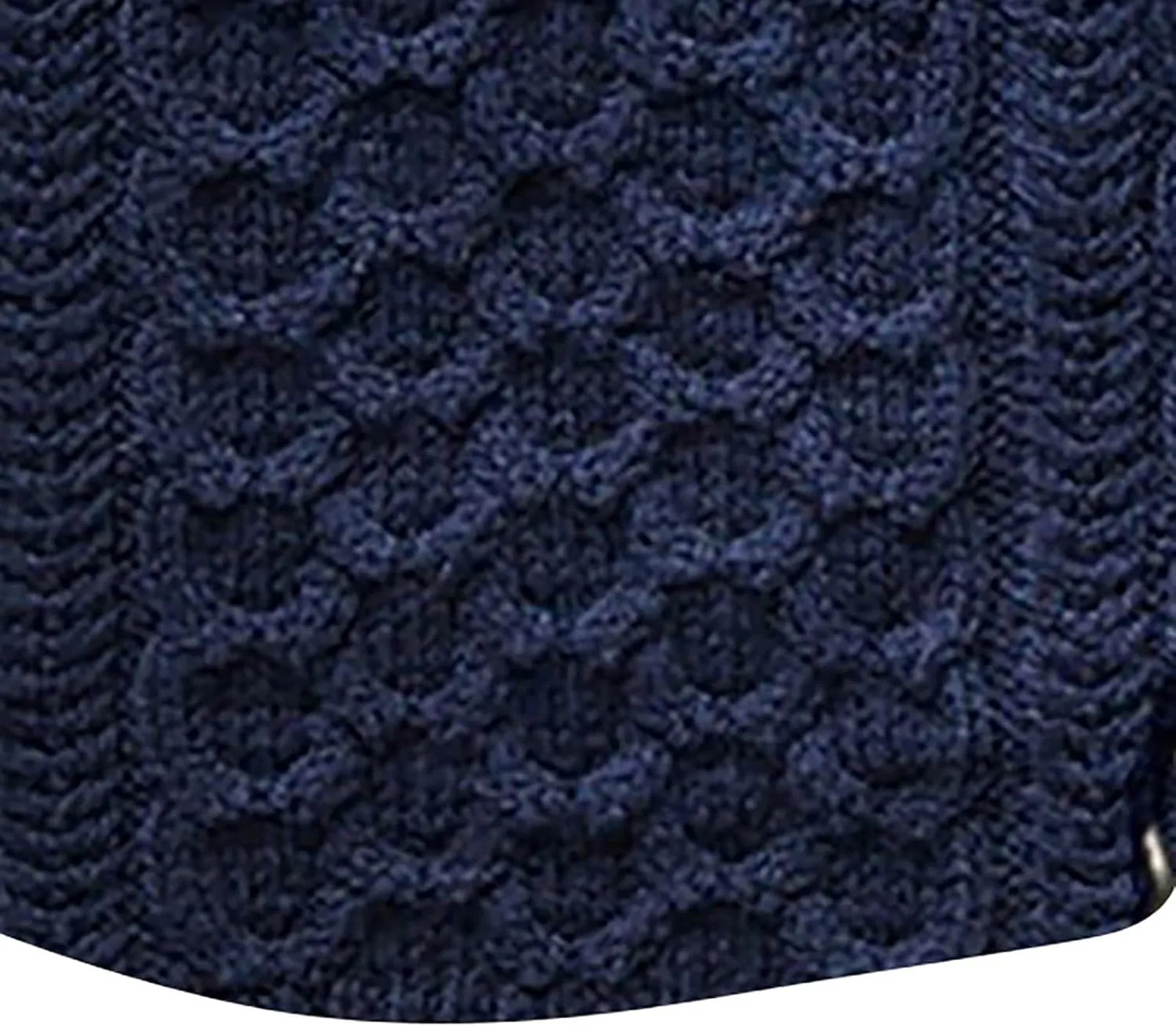 Mens Casual Twist Pattern Pullover Sweatshirts Long Sleeve Cable Knit Sweater Stand Collar Button Up Thermal Pullover