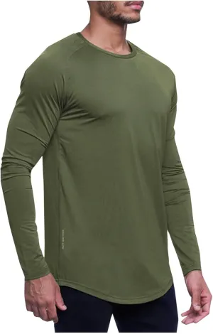 Mens Fishing Running Shirts Long Sleeve Soft Workout Shirts Moisture Wicking Sun Protection UV UPF 50 Tee T Shirts