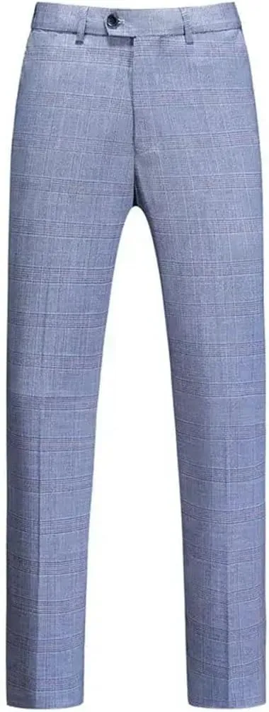 Men's Formal Business Office Suit Pants Groom Wedding Dress Trousers