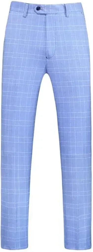 Men's Formal Business Office Suit Pants Groom Wedding Dress Trousers