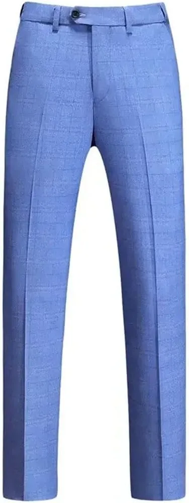 Men's Formal Business Office Suit Pants Groom Wedding Dress Trousers