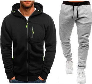 Men's Full Zip Heavyweight Hoodie Men's Spring And Autumn Long Sleeve Half Zip Sportswear Men's Pullover Club Hoodie