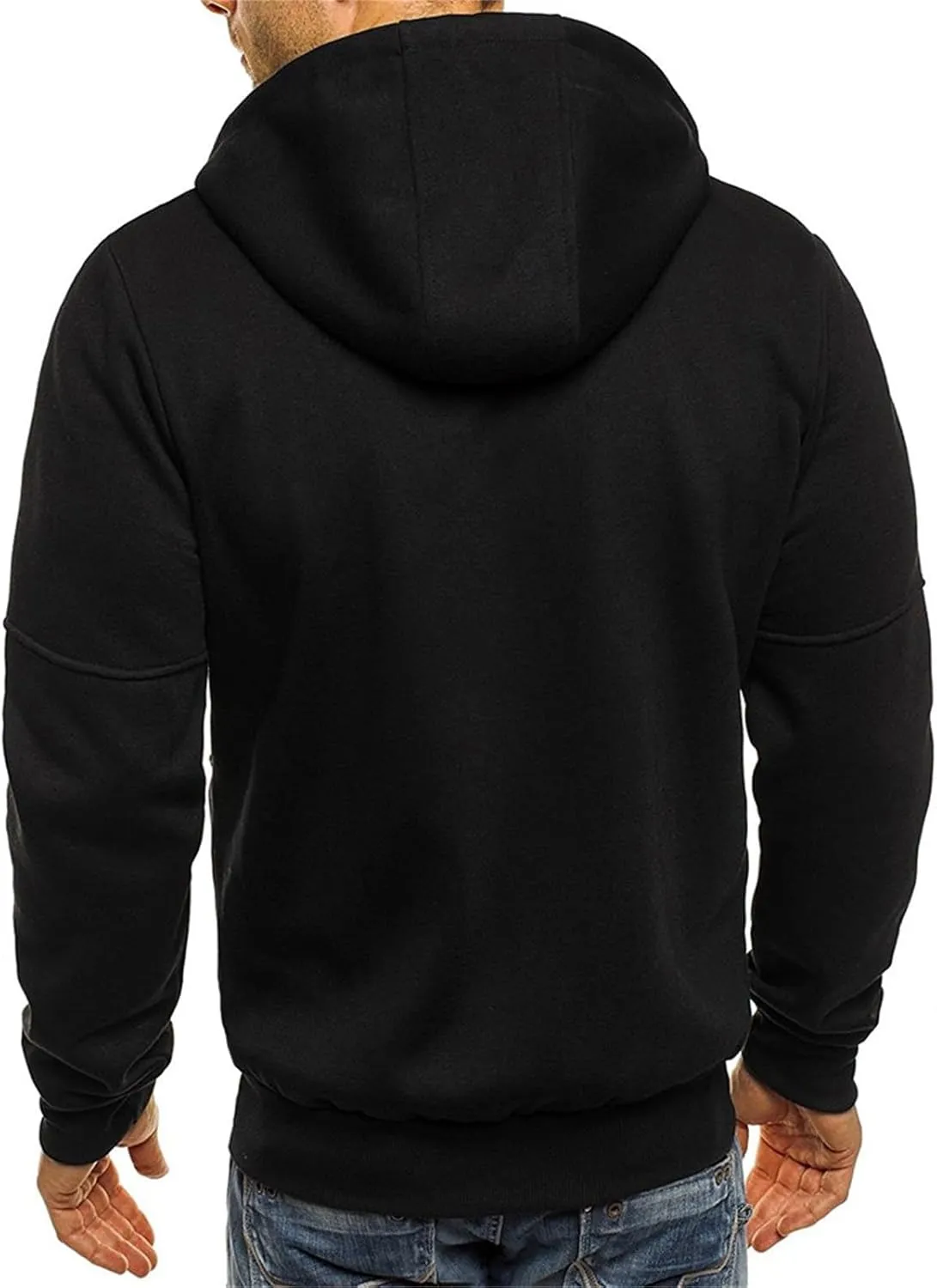Men's Full Zip Heavyweight Hoodie Men's Spring And Autumn Long Sleeve Half Zip Sportswear Men's Pullover Club Hoodie