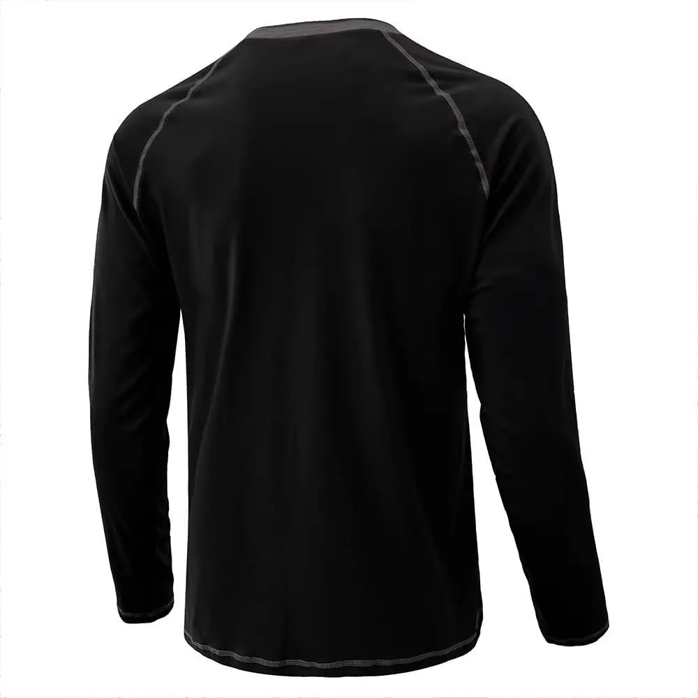 Men's Henley Shirts Raglan Long Sleeve Casual Slim Fit Lightweight Fashion T-Shirts