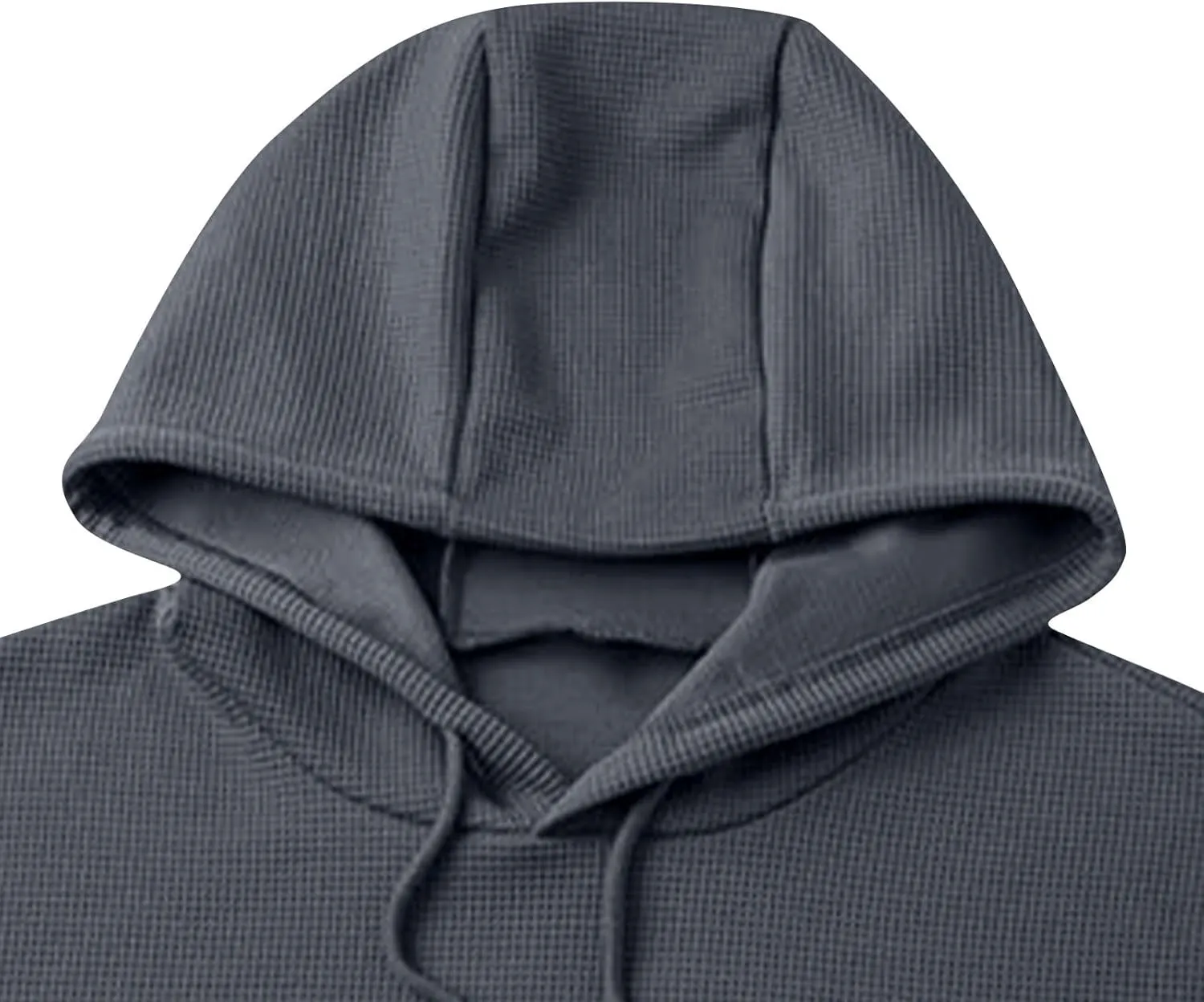 Mens Hooded Sweatshirt Long Sleeve Drawstring Solid Color Hoodies With Pocket Casual Relaxed Fit Pullover Shirts Tops