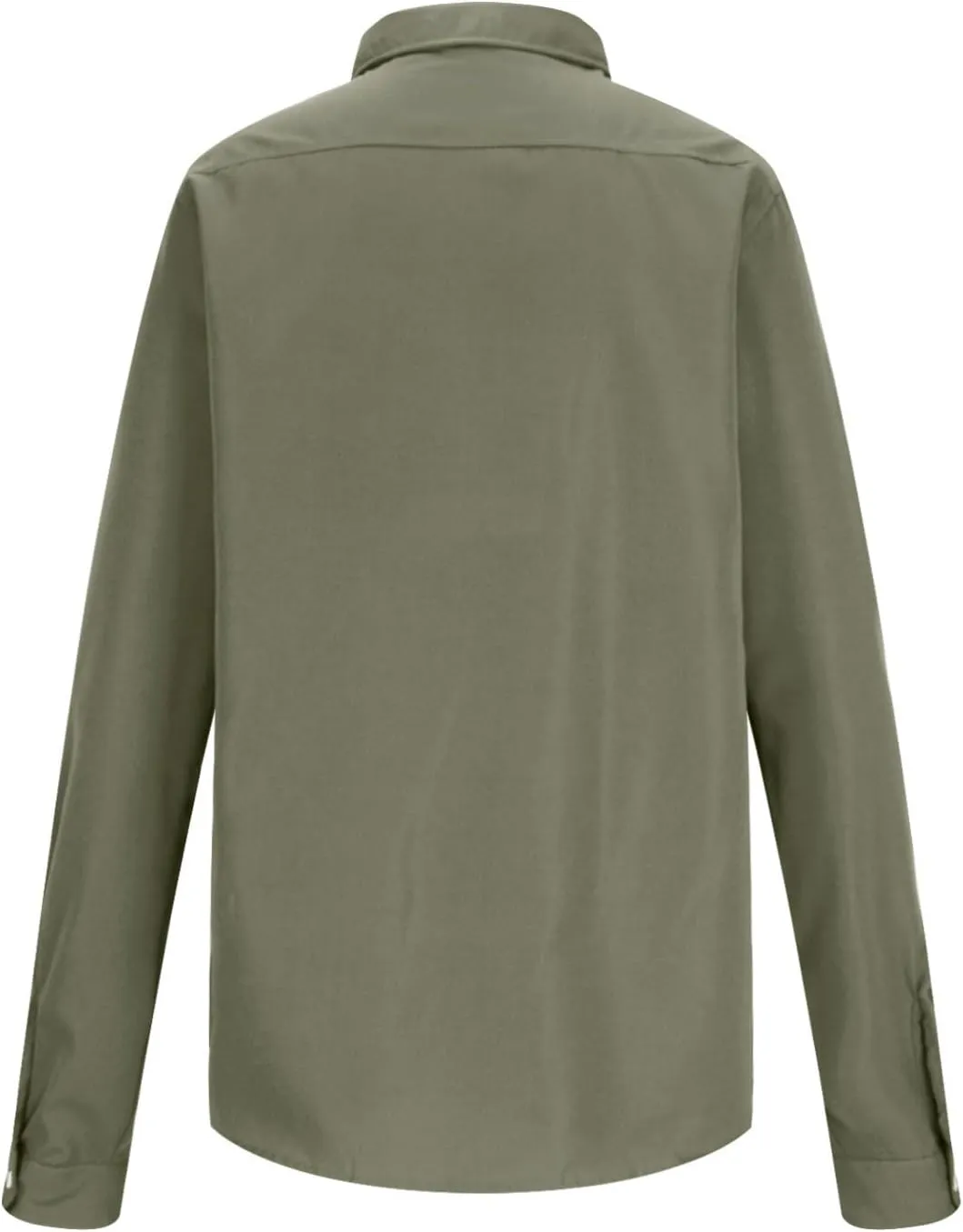 Mens Long Sleeve Safari Shirts Casual Loose Tactical Cargo Work Shirts Outdoor Lightweight Button Down Travel Shirts