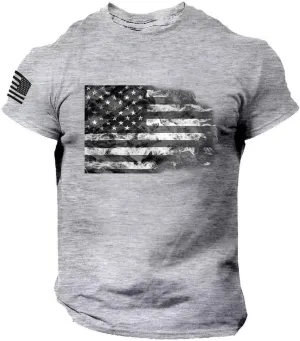 Men's Patriotic Shirts Short Sleeve Printed Summer Crewneck Patriotic Tops Casual T Shirt 4th of July 2024 Shirts
