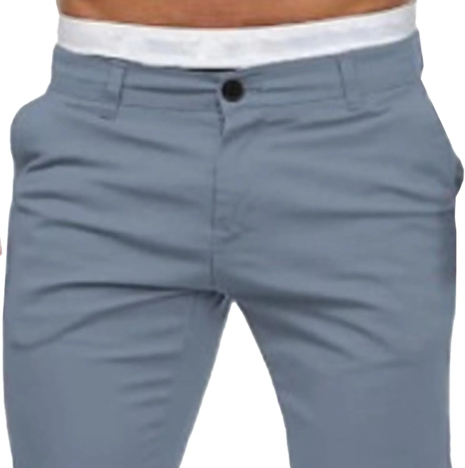 Men's Slim Fit Stylish Business Pants Stretch Casual Solid Formal Pants Lightweight Joggers Outdoor Trousers