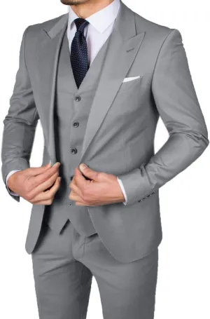 Men's Suit 3 Pieces Stretch Slim Fit Formal Business Suit Sets Blazer for Groomsmen