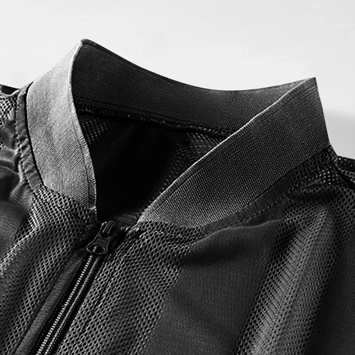 Men's Summer Casual Lightweight Breathable Mesh Cycling Travel Zip Open Front Vest Loose Sleeveless Cut Out Shirt Top