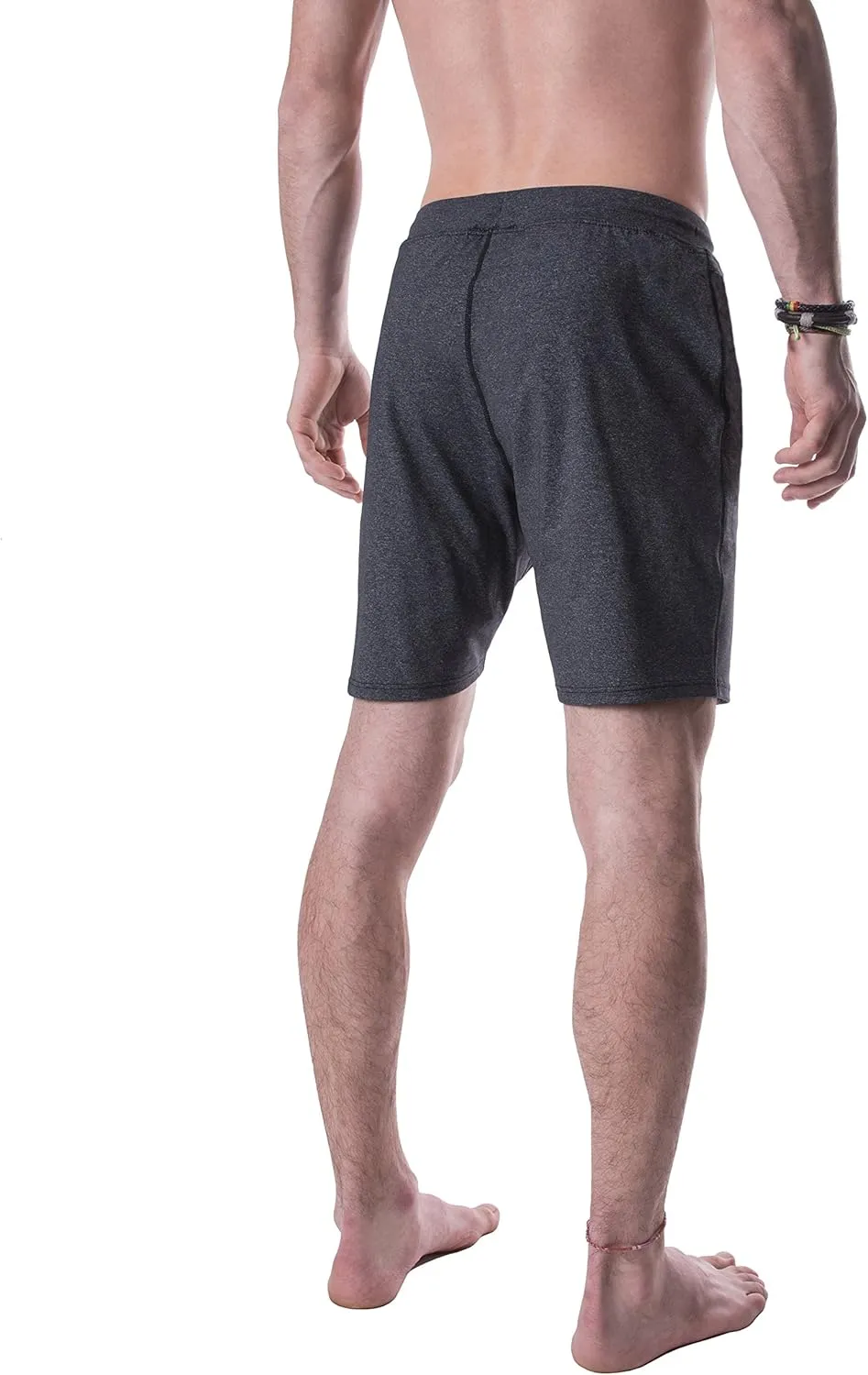 Men's Swerve Pocketless Yoga Training Shorts w/Non-Restrictive Inner Liner - 7" Inseam - Workout, Gym, Training, Run, Tennis