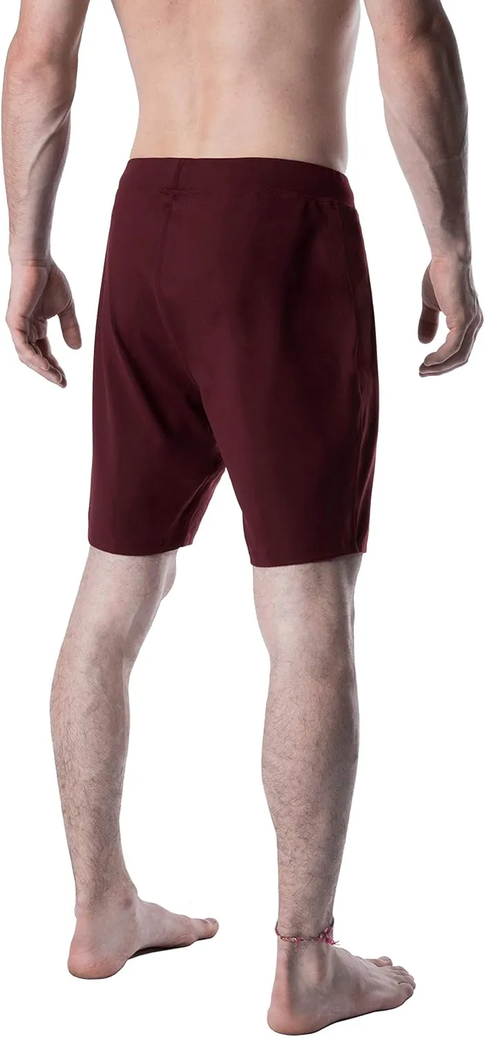 Men's Swerve Pocketless Yoga Training Shorts w/Non-Restrictive Inner Liner - 7" Inseam - Workout, Gym, Training, Run, Tennis