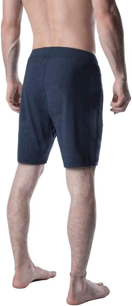 Men's Swerve Pocketless Yoga Training Shorts w/Non-Restrictive Inner Liner - 7" Inseam - Workout, Gym, Training, Run, Tennis