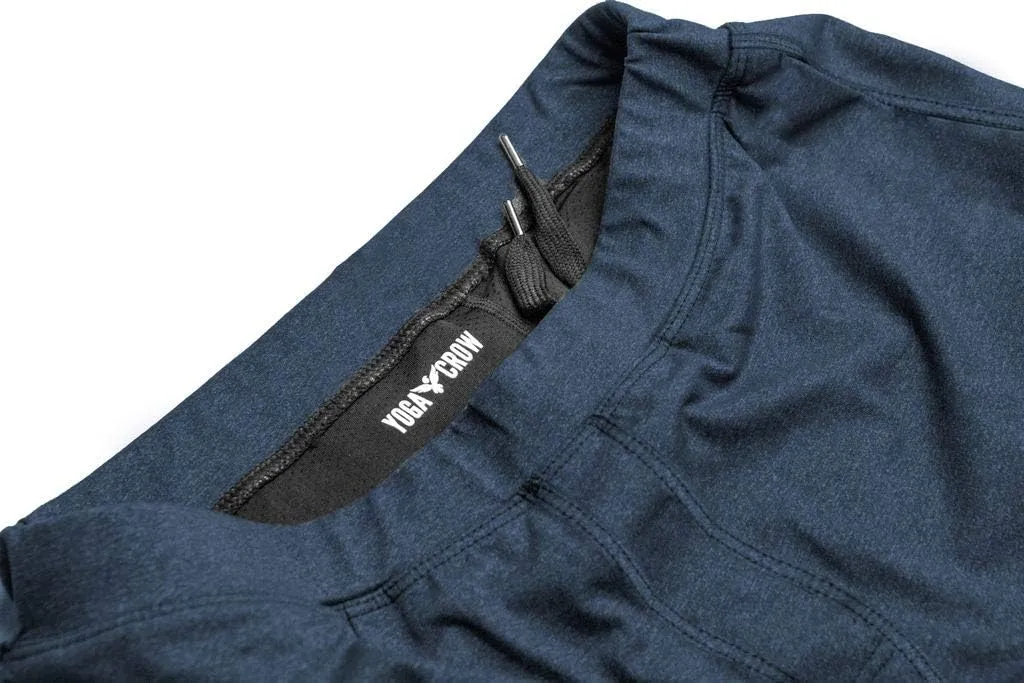 Men's Swerve Pocketless Yoga Training Shorts w/Non-Restrictive Inner Liner - 7" Inseam - Workout, Gym, Training, Run, Tennis