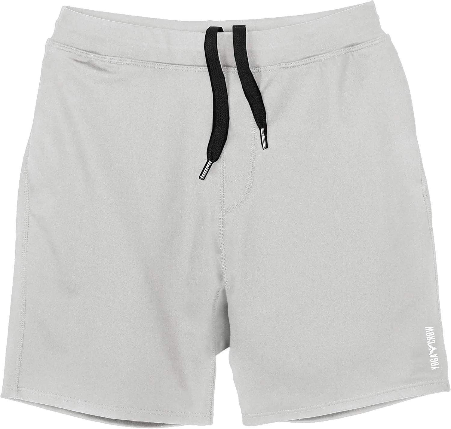 Men's Swerve Pocketless Yoga Training Shorts w/Non-Restrictive Inner Liner - 7" Inseam - Workout, Gym, Training, Run, Tennis
