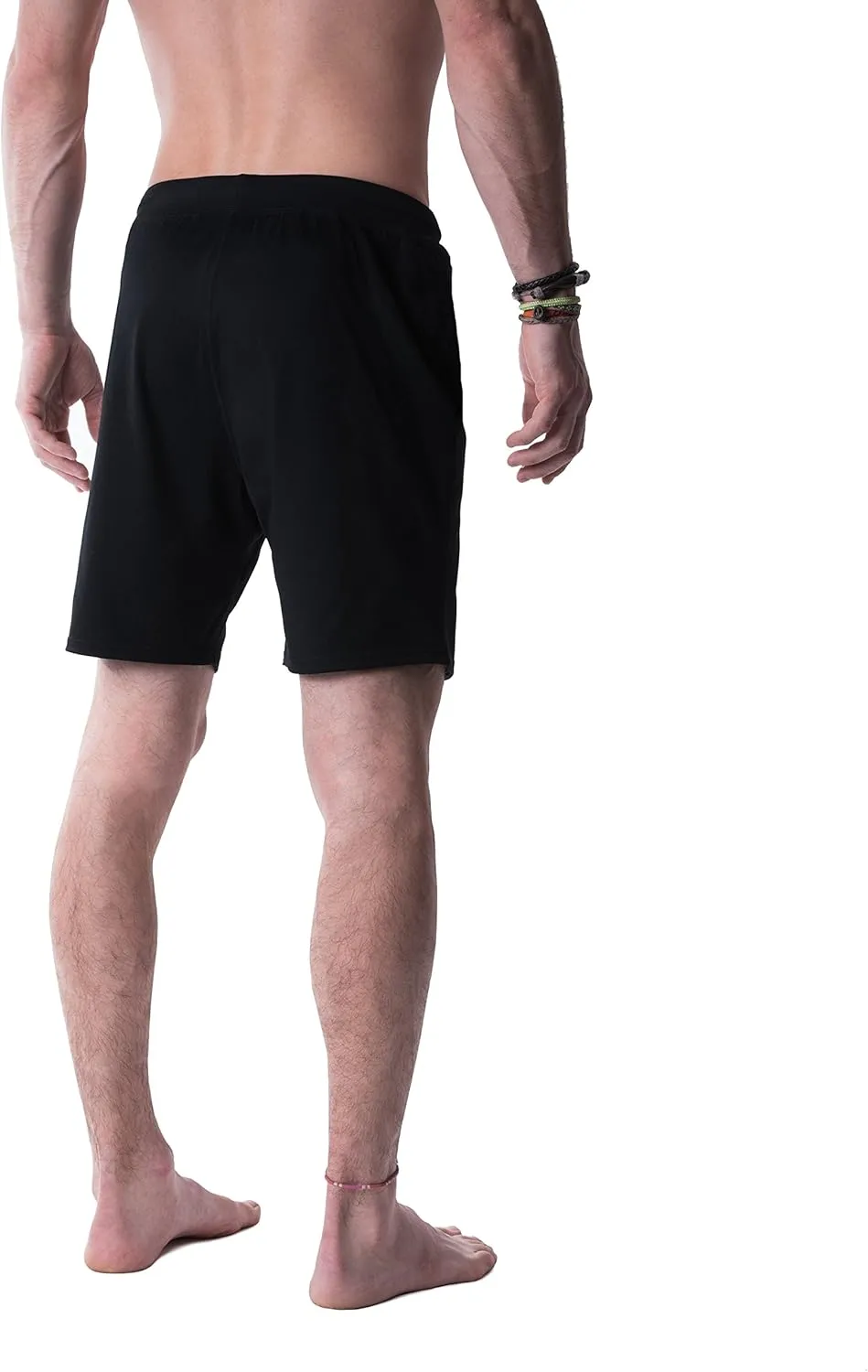 Men's Swerve Pocketless Yoga Training Shorts w/Non-Restrictive Inner Liner - 7" Inseam - Workout, Gym, Training, Run, Tennis