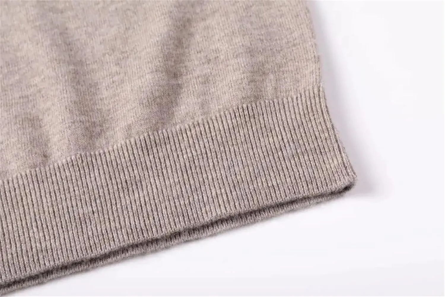Men's V-Neck Wool Sweater Classic Long Sleeve Solid Slim Fit Knitted Pullover