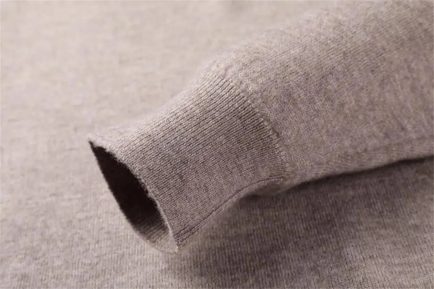 Men's V-Neck Wool Sweater Classic Long Sleeve Solid Slim Fit Knitted Pullover