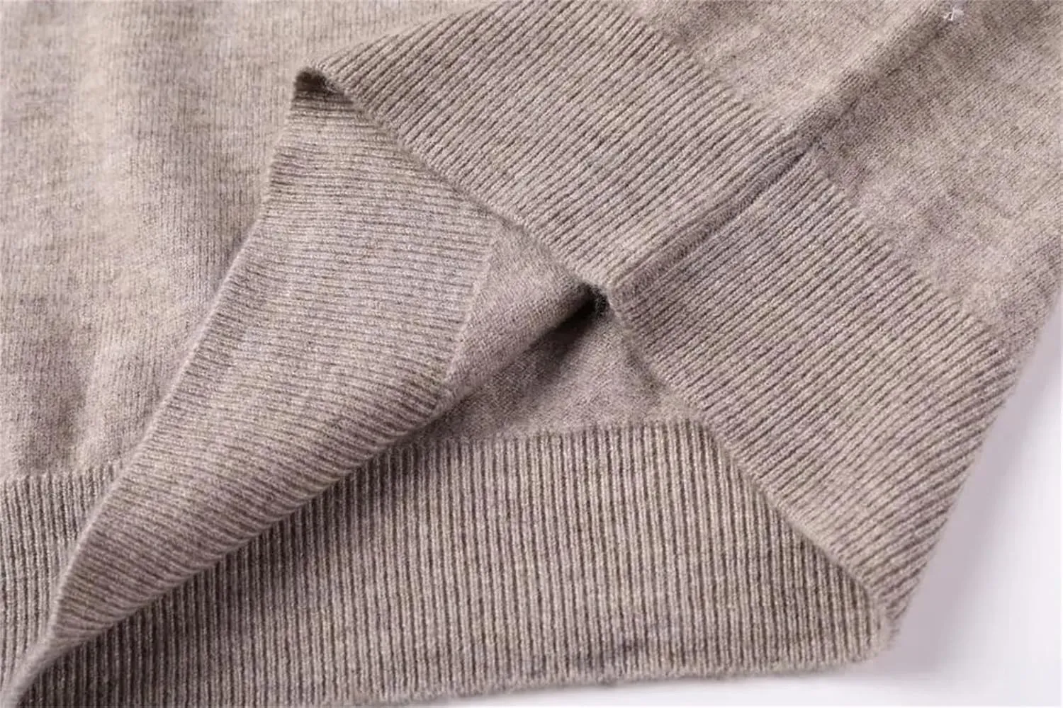 Men's V-Neck Wool Sweater Classic Long Sleeve Solid Slim Fit Knitted Pullover