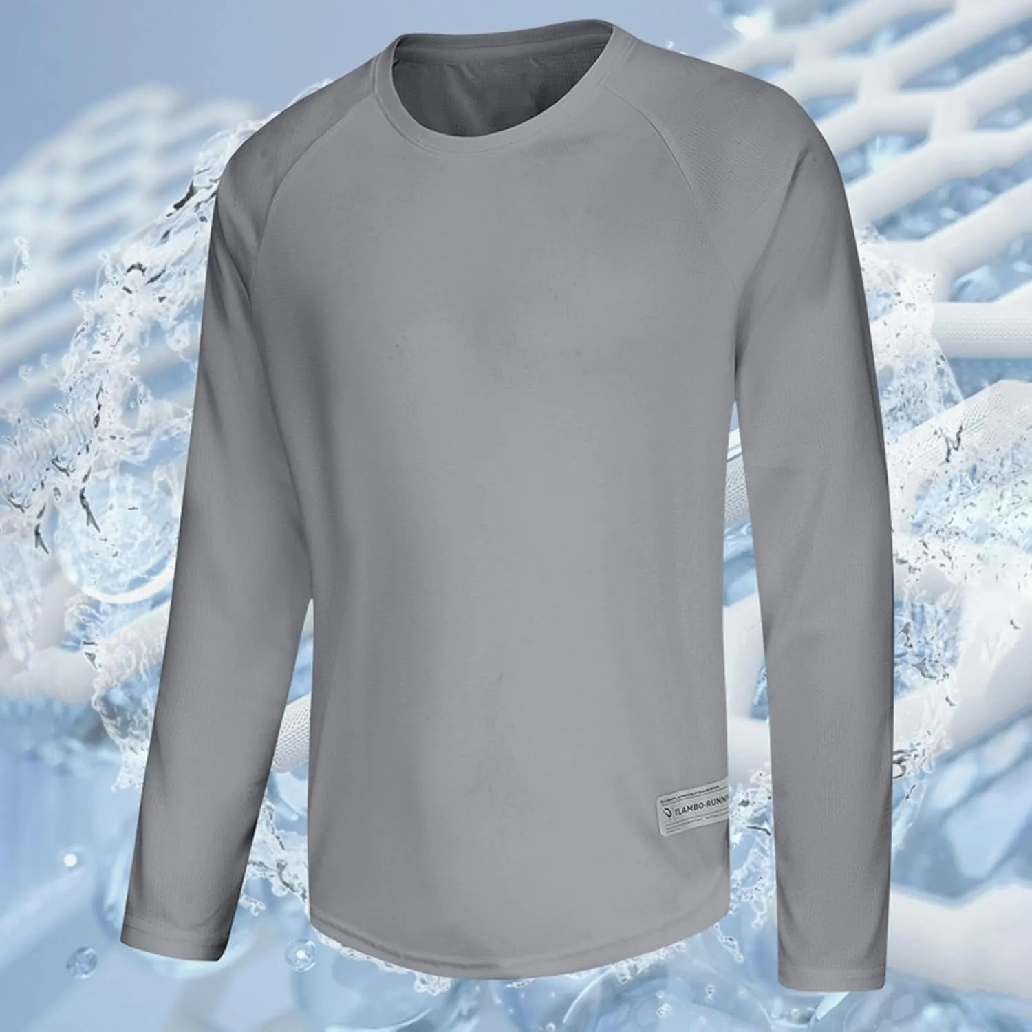 Men's Workout Running Shirts Quick Dry Moisture Wicking T-Shirts Gym Athletic UV Sun Protection Long Sleeve Shirts