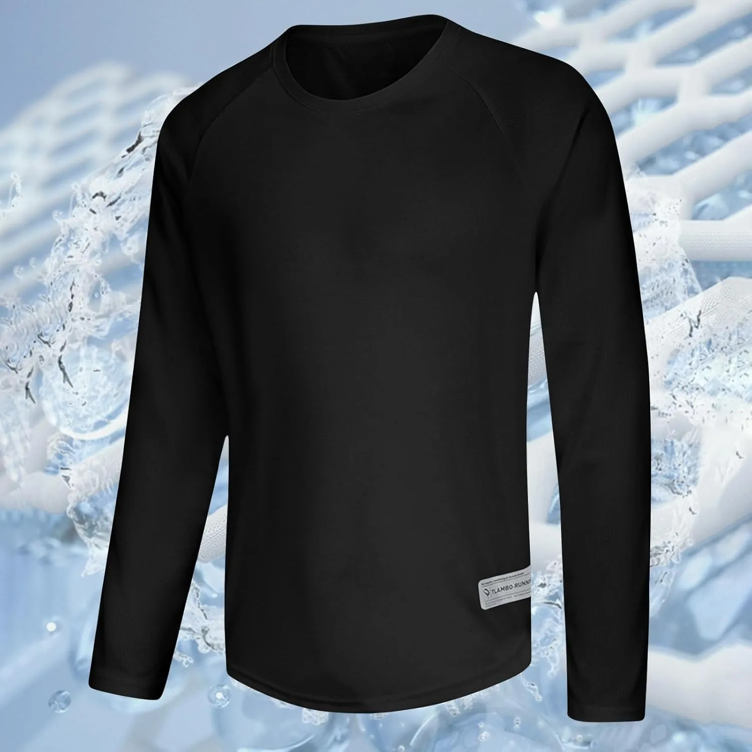 Men's Workout Running Shirts Quick Dry Moisture Wicking T-Shirts Gym Athletic UV Sun Protection Long Sleeve Shirts