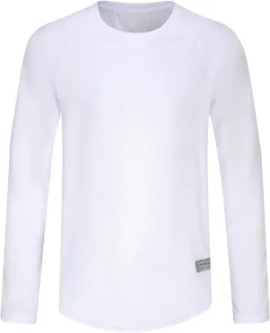 Men's Workout Running Shirts Quick Dry Moisture Wicking T-Shirts Gym Athletic UV Sun Protection Long Sleeve Shirts