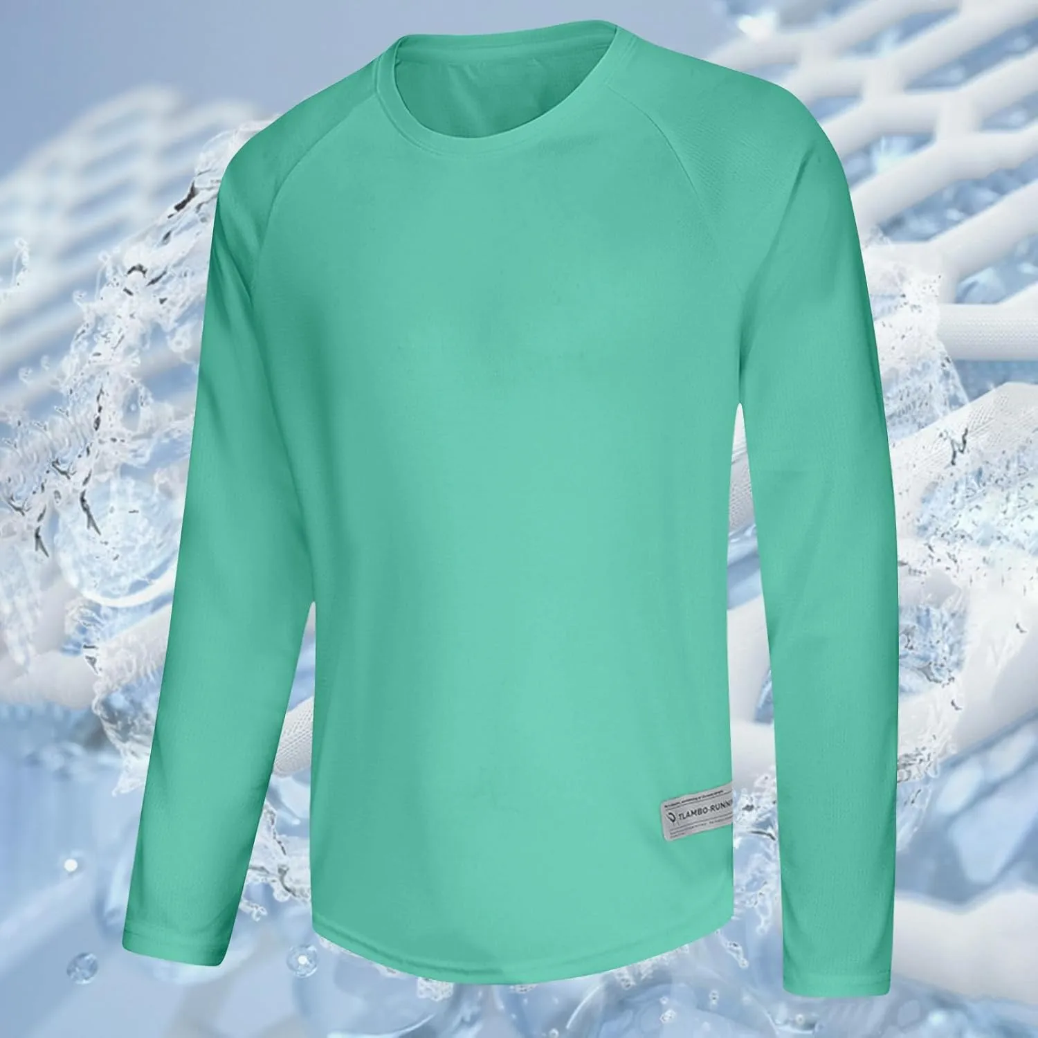 Men's Workout Running Shirts Quick Dry Moisture Wicking T-Shirts Gym Athletic UV Sun Protection Long Sleeve Shirts