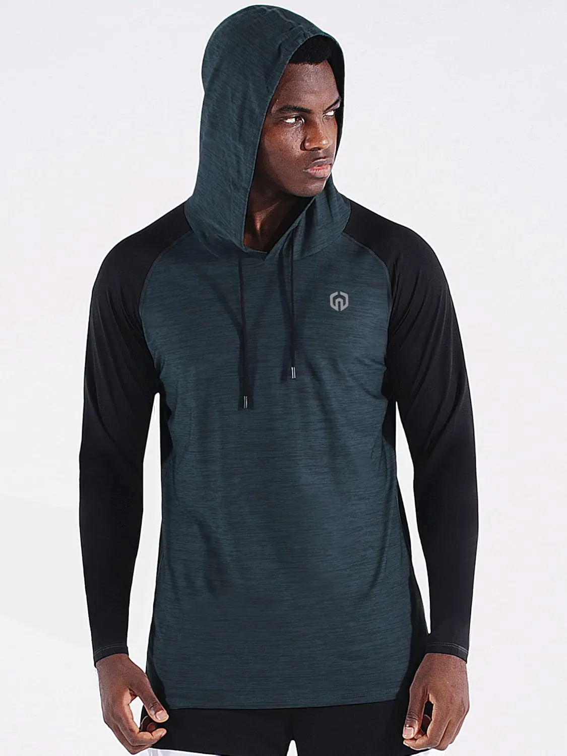NELEUS Men's Running Shirt Long Sleeve Workout Shirts with Hoods