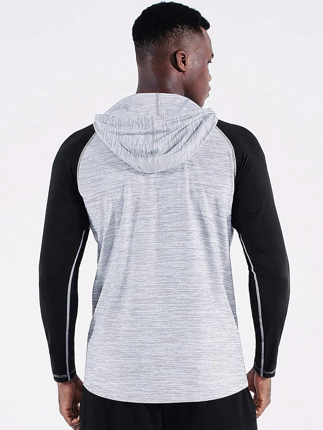 NELEUS Men's Running Shirt Long Sleeve Workout Shirts with Hoods