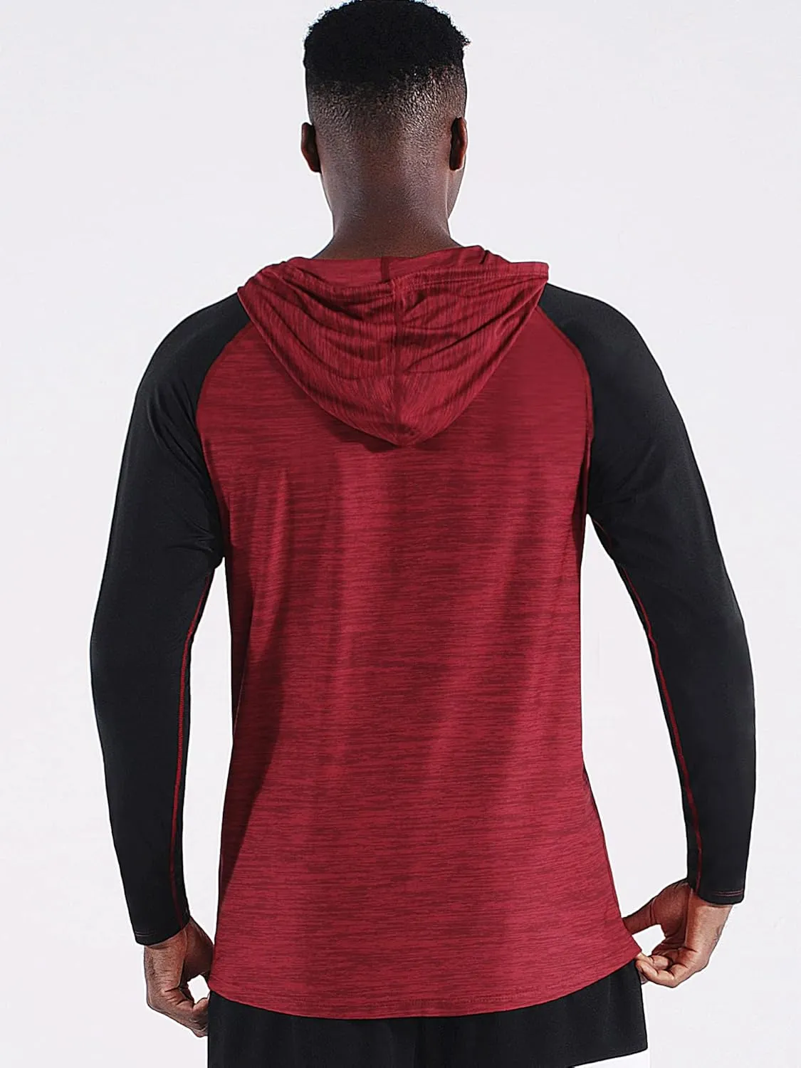 NELEUS Men's Running Shirt Long Sleeve Workout Shirts with Hoods