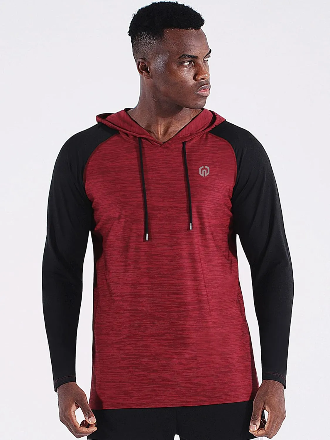 NELEUS Men's Running Shirt Long Sleeve Workout Shirts with Hoods