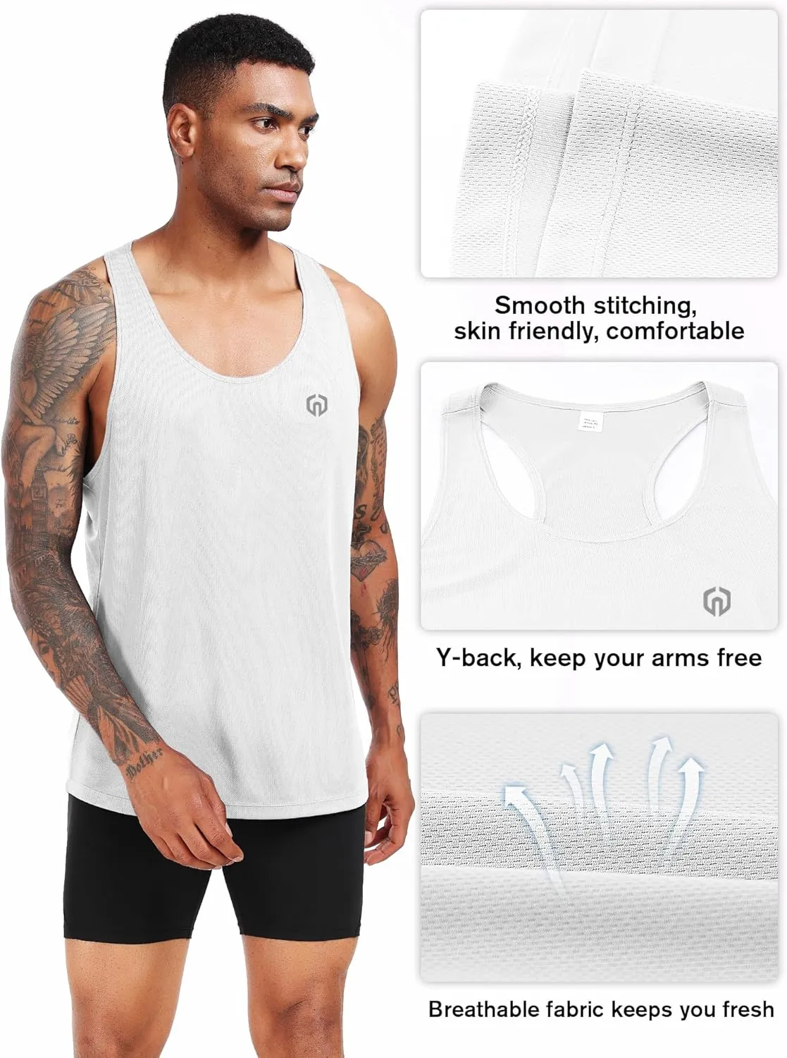 NELEUS Men's Workout Running Tank Top Sleeveless Gym Athletic Shirts