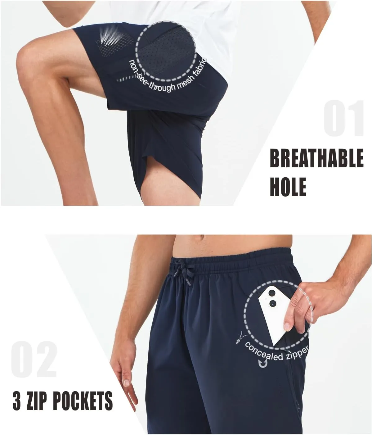 NORTHYARD Men's Gym Shorts 7 Inch Quick Dry Running Shorts Lightweight Athletic Workout Training Sports Shorts