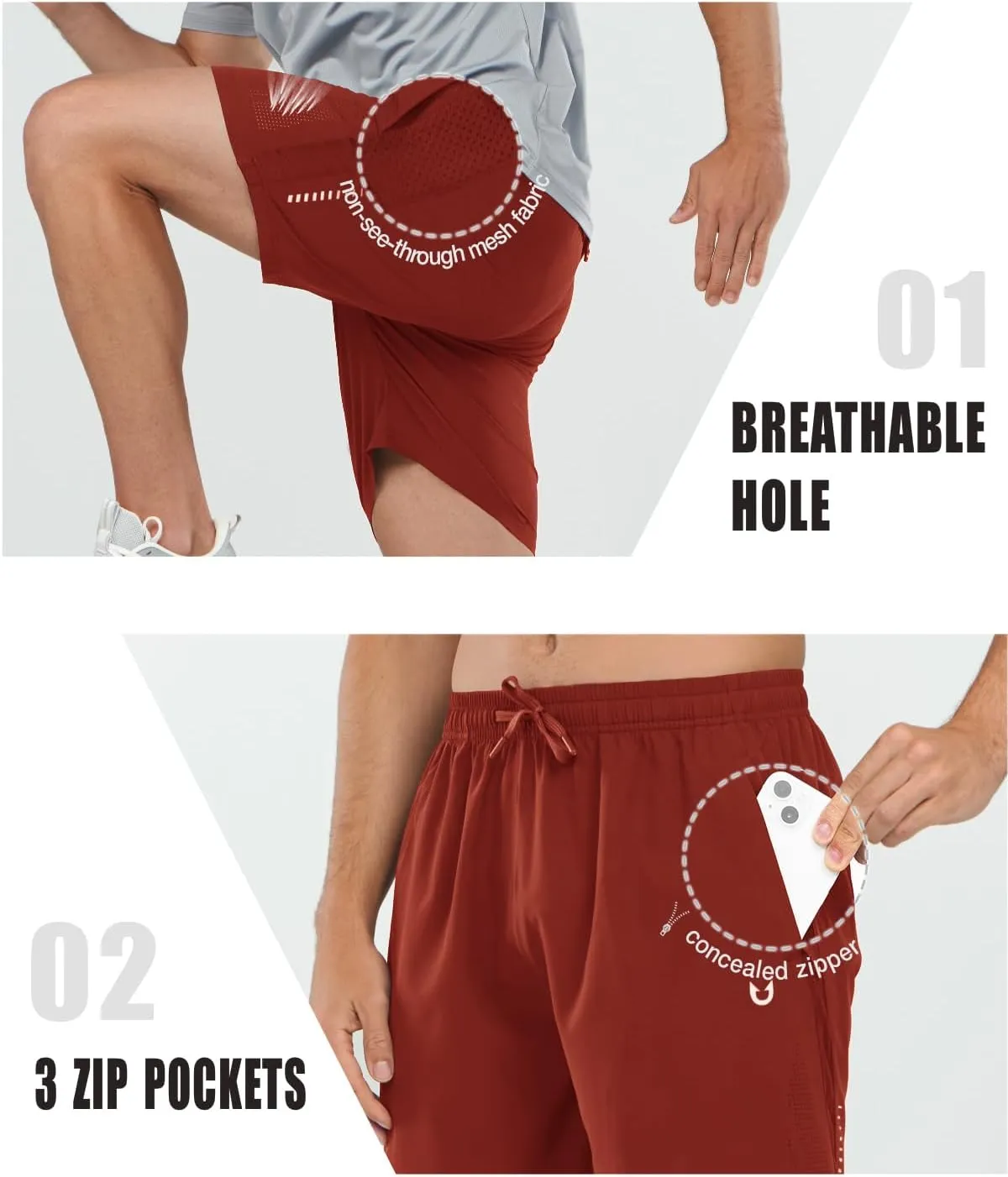 NORTHYARD Men's Gym Shorts 7 Inch Quick Dry Running Shorts Lightweight Athletic Workout Training Sports Shorts