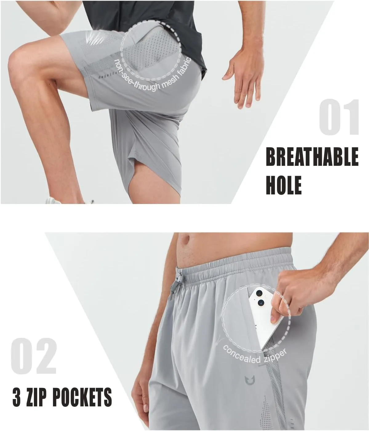 NORTHYARD Men's Gym Shorts 7 Inch Quick Dry Running Shorts Lightweight Athletic Workout Training Sports Shorts